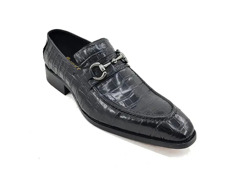 Carrucci Shoes Gator Embossed Leather Buckle Loafer Classic KS503 61E view 14