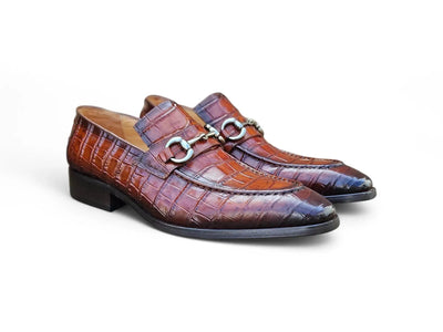Carrucci Shoes Gator Embossed Leather Buckle Loafer Classic KS503 61E view 20