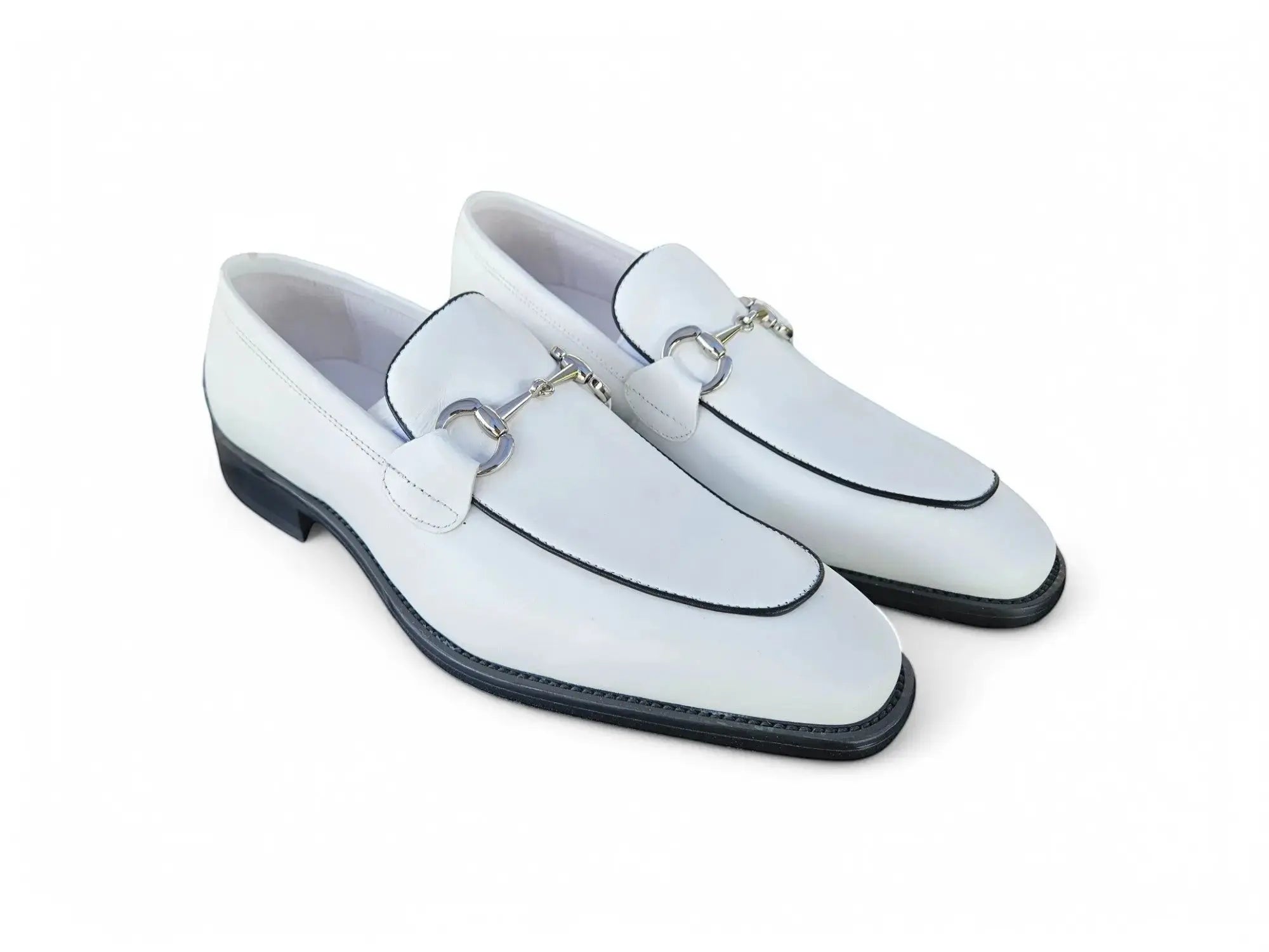 Burnished Calfskin Horsebit Loafer Carrucci Shoes Men's