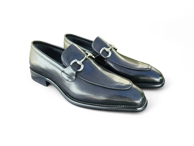 Burnished Calfskin Horsebit Loafer Carrucci Shoes Men's