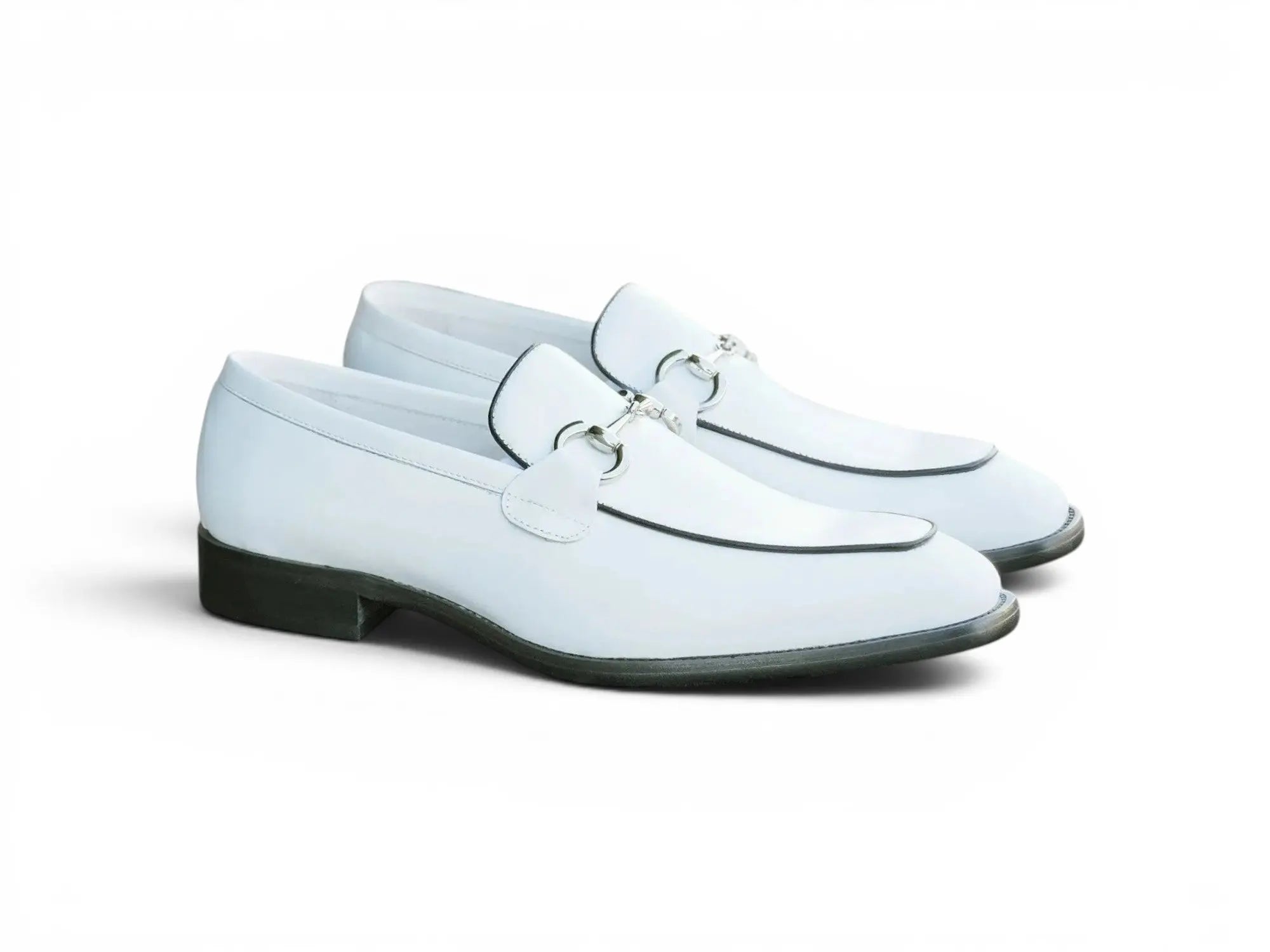Burnished Calfskin Horsebit Loafer Carrucci Shoes Men's