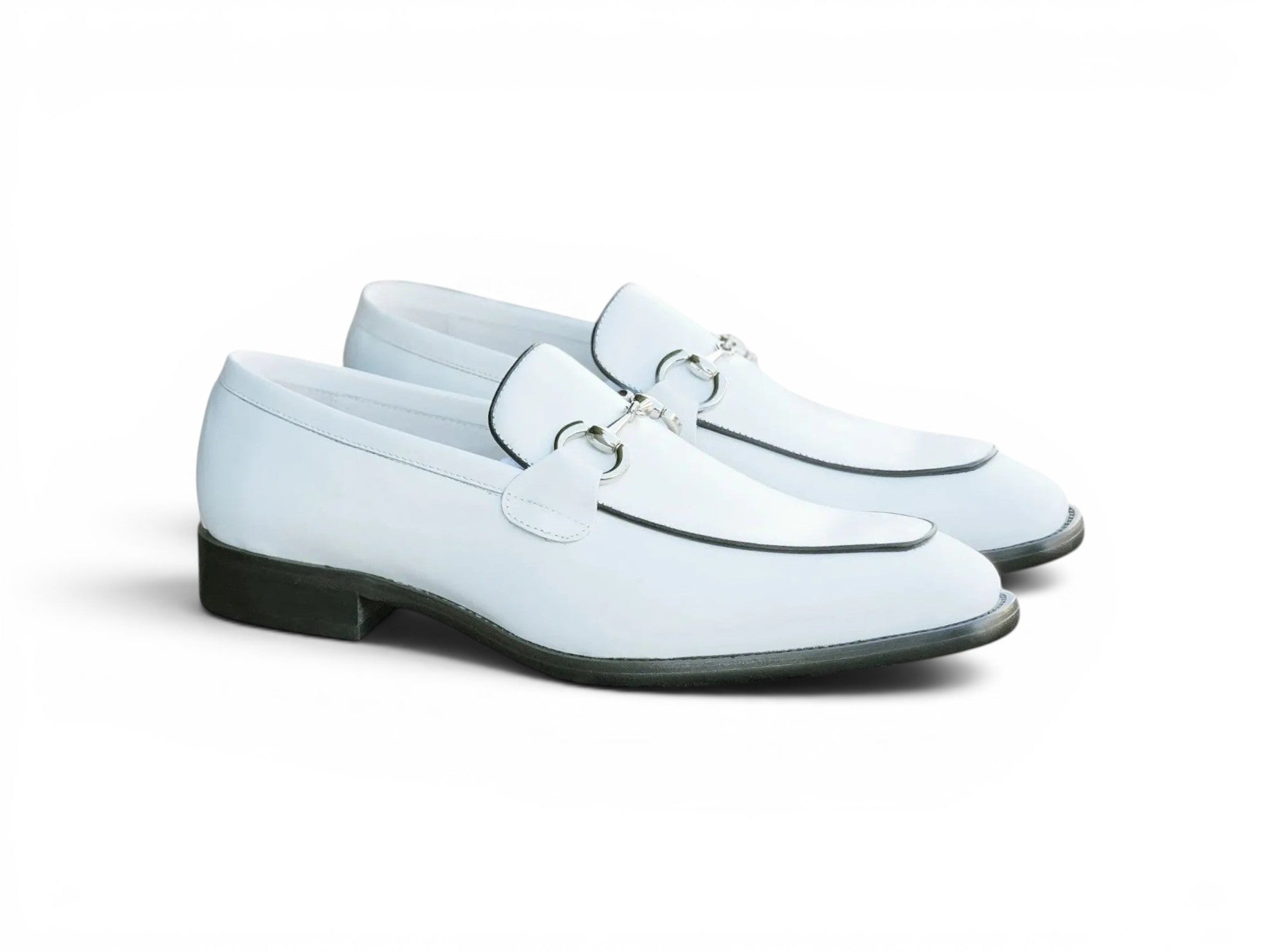 Burnished Calfskin Horsebit Loafer Carrucci Shoes Men's