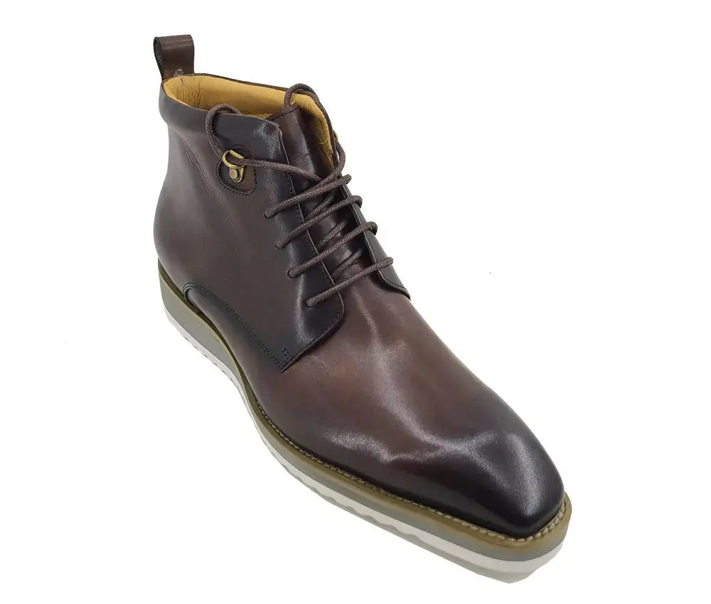 Carrucci Shoes KB Burnished Calfskin Lace Up Boot Patina Finish KB515 16 view 9