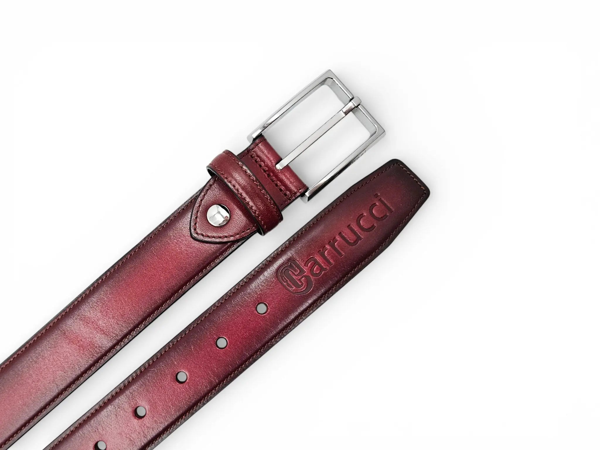Carrucci Shoes Burnished Calfskin Belt Calfskin Leather KC1 view 7