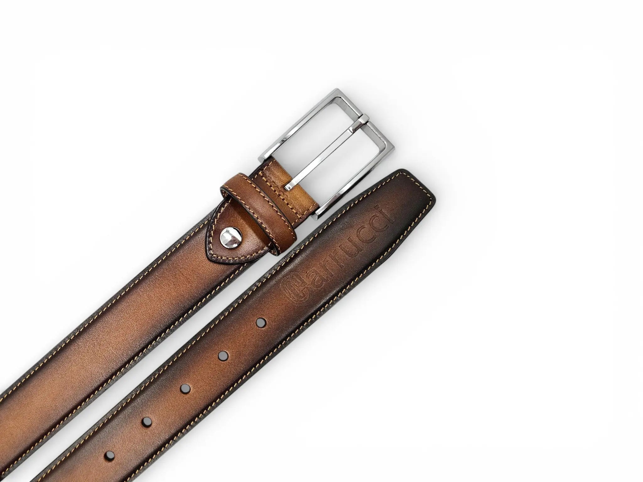 Carrucci Shoes Burnished Calfskin Belt Calfskin Leather KC1 view 9