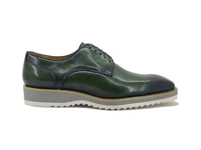 Carrucci Shoes Burnished Lace up Leather Derby Men's Leather KS515 26 top view