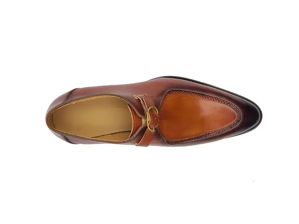 Carrucci Shoes Ks Footwear Burnished Moc Toe Single Monk Loafer Leather Ks479 12 view 8