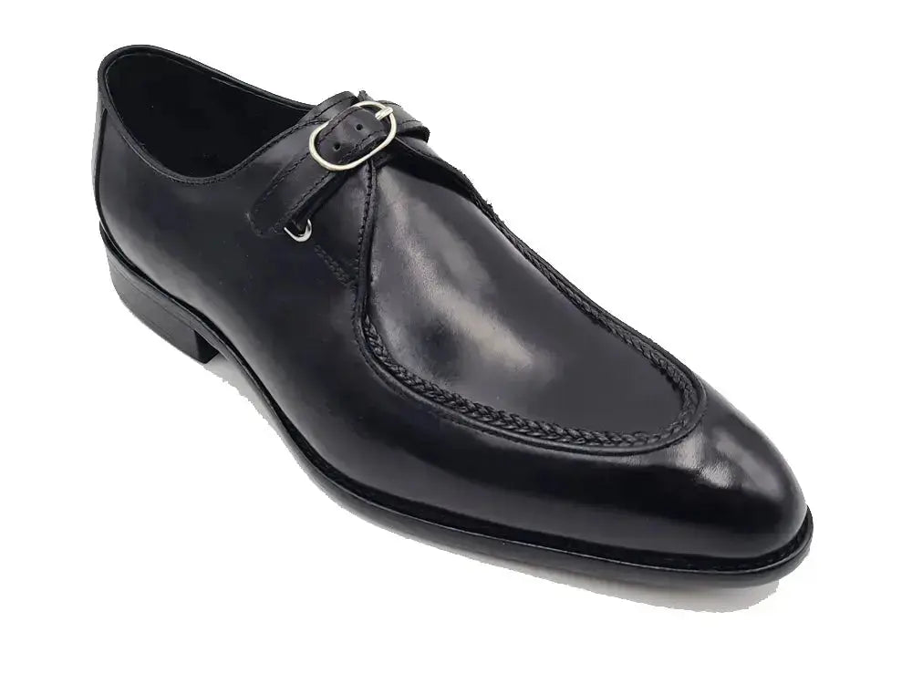 Carrucci Shoes Ks Footwear Burnished Moc Toe Single Monk Loafer Leather Ks479 12 side view