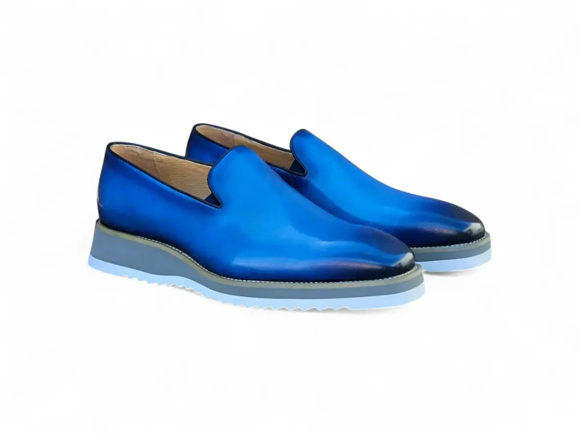Carrucci Shoes Burnished Wholecut Loafer Leather KS515 03 view 6