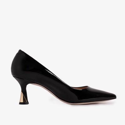 Vinci Leather The Brunello Black Patent Leather Pump Women Shoe – product view 1