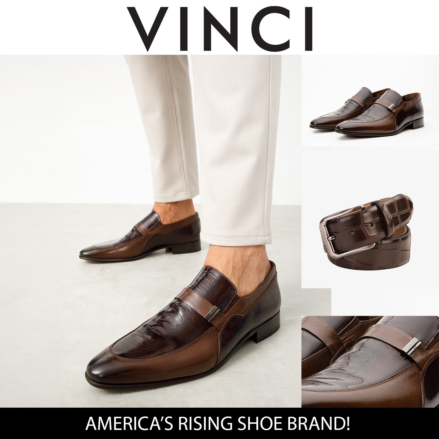 The Kazablanka Brown Leather Bit Loafer Men  Shoe