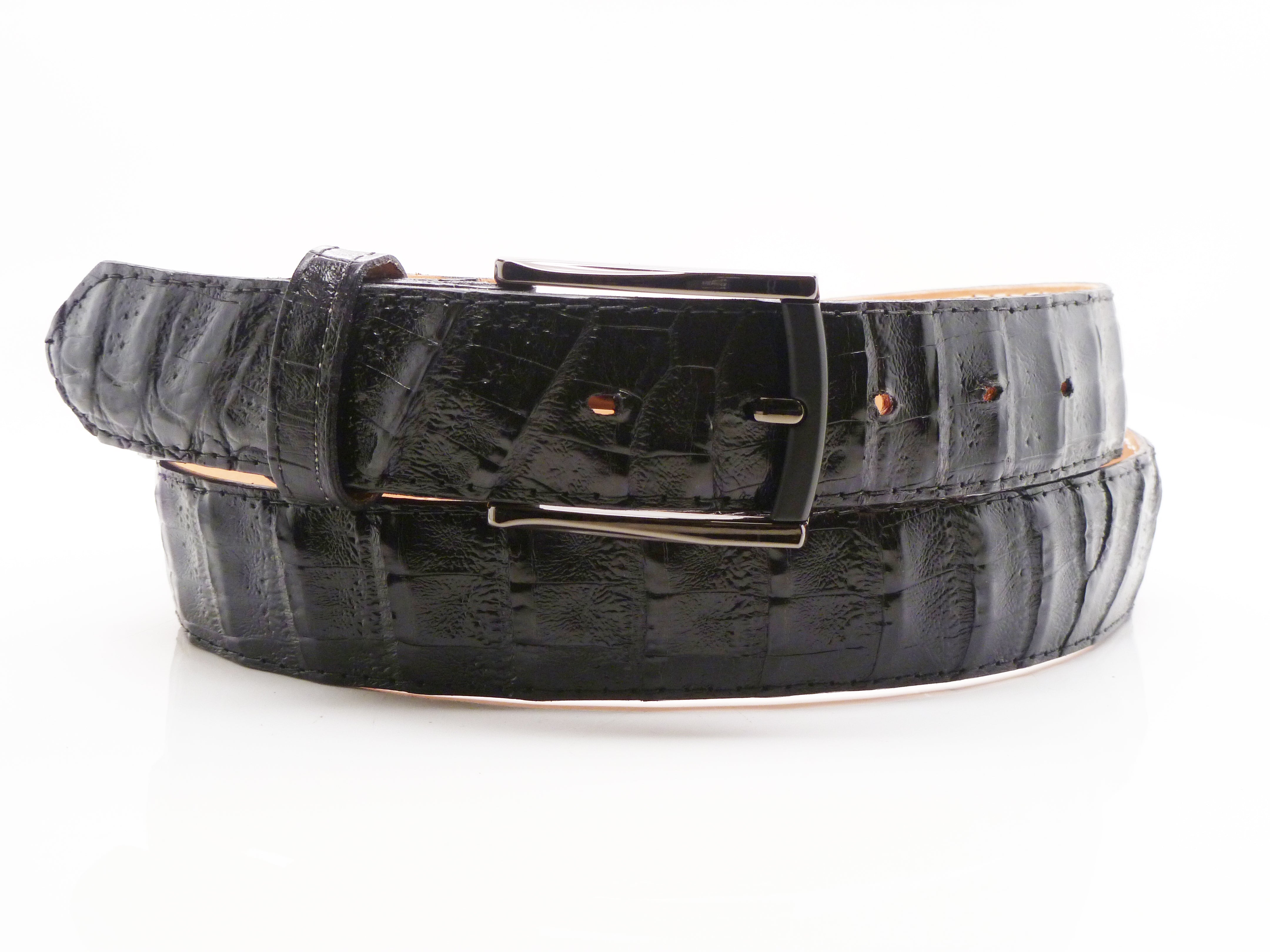 C&E Fashions  Maurice Crocodile Belt - Black
