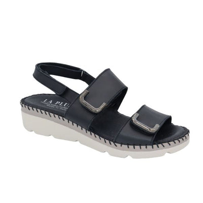 Chrisa Women’s Triple-Strap Leather Sandal