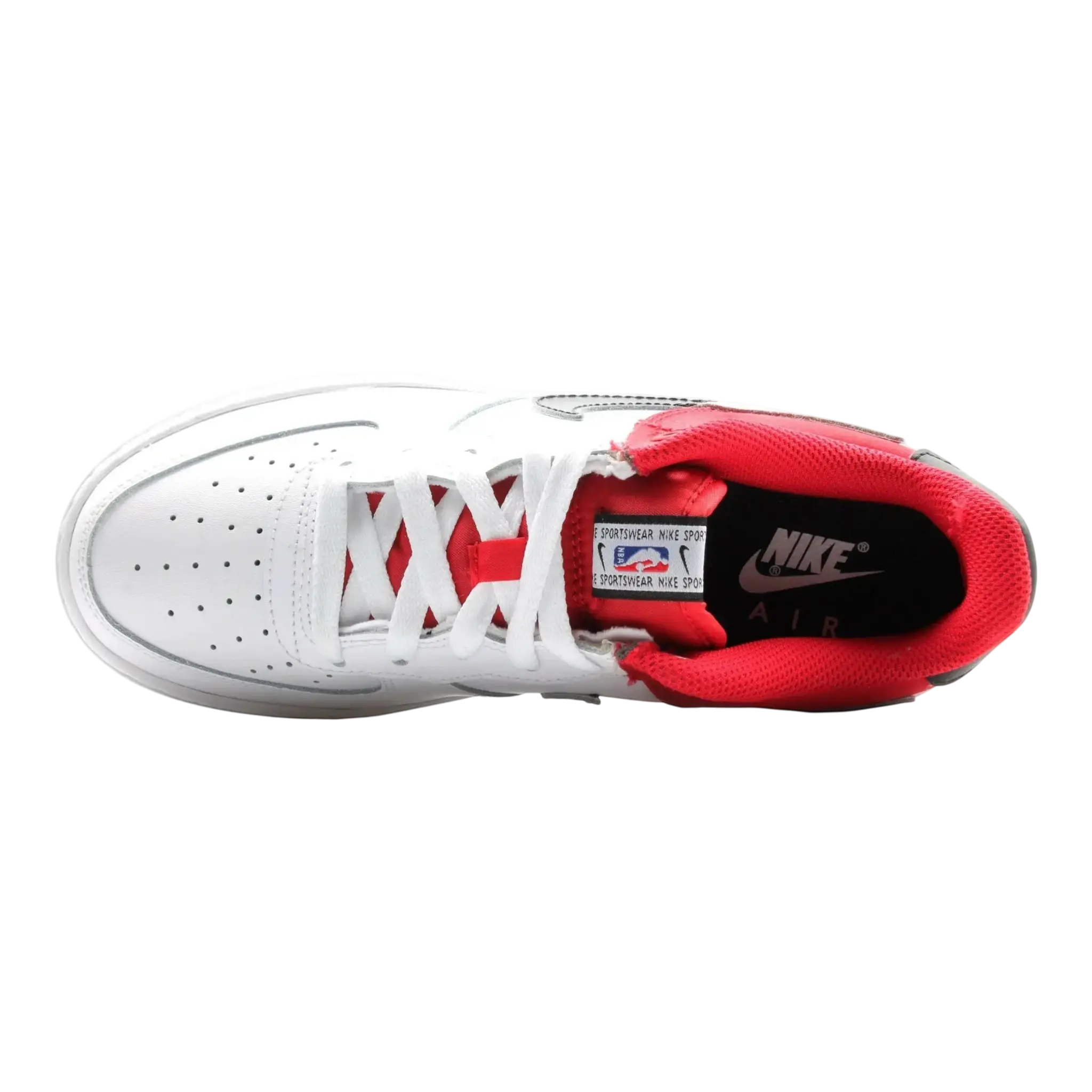 Nike Air Force 1 LV8 1 Big Kids Basketball Shoes University Red/White-Black