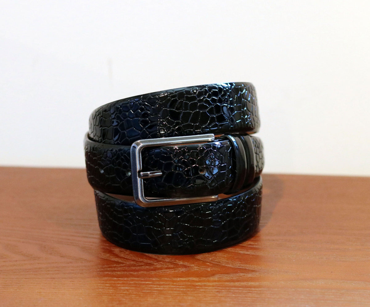 C&E Fashions  Maurice Leather Belt - Black