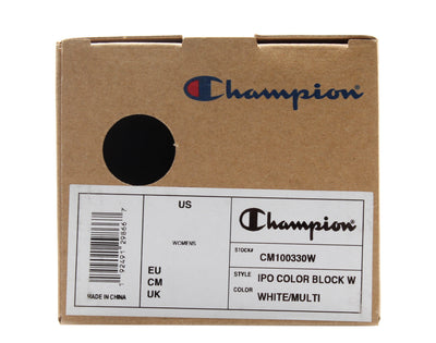 Champion Life IPO Color Block Women's Slides — White/Multi