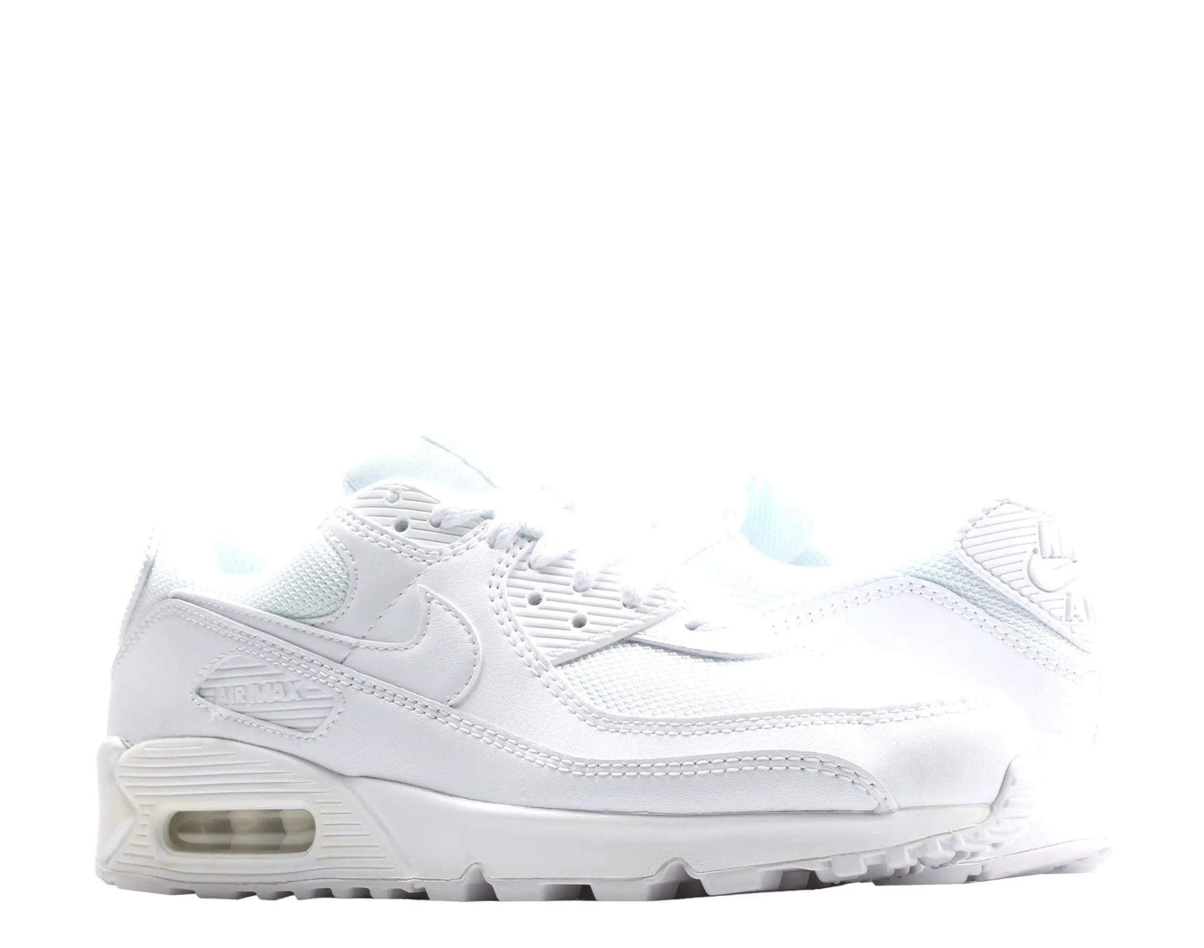 Nike Air Max 90 Men Running Sneakers White/White-White-Wolf Grey