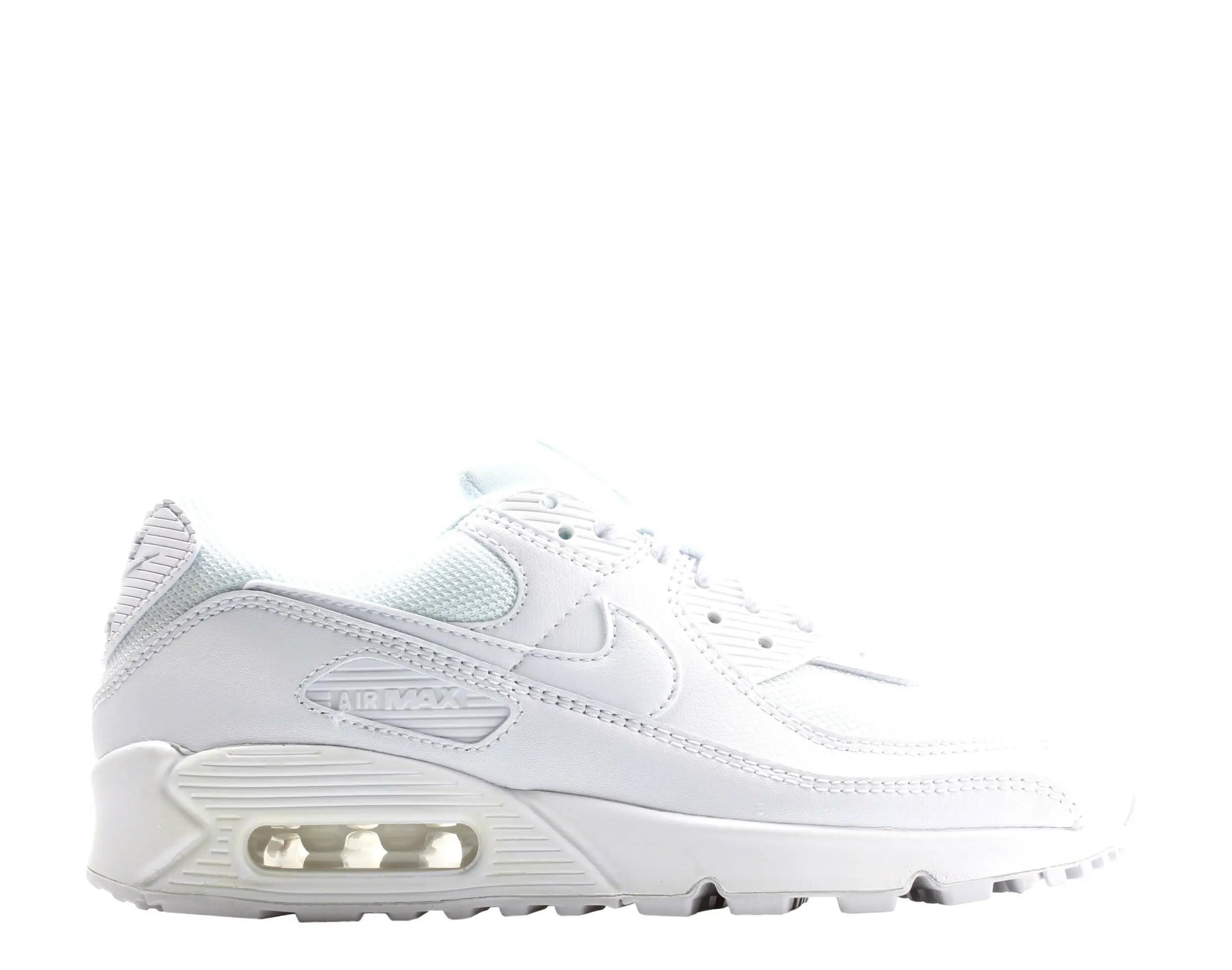 Nike Air Max 90 Men Running Sneakers White/White-White-Wolf Grey
