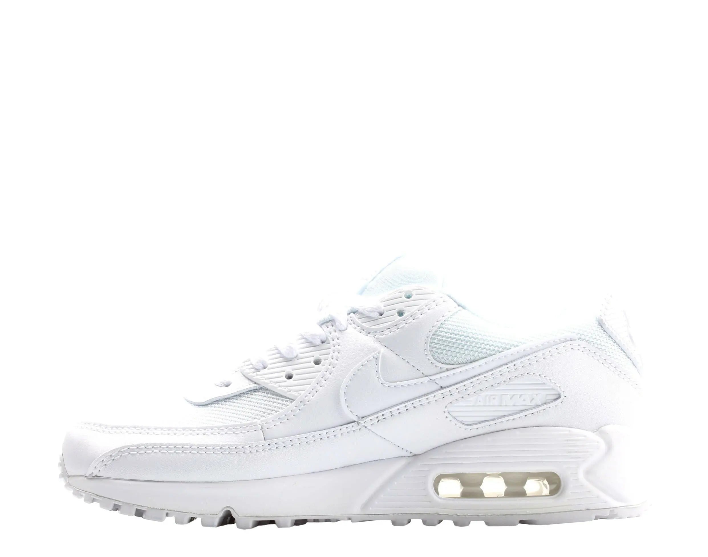 Nike Air Max 90 Men Running Sneakers White/White-White-Wolf Grey