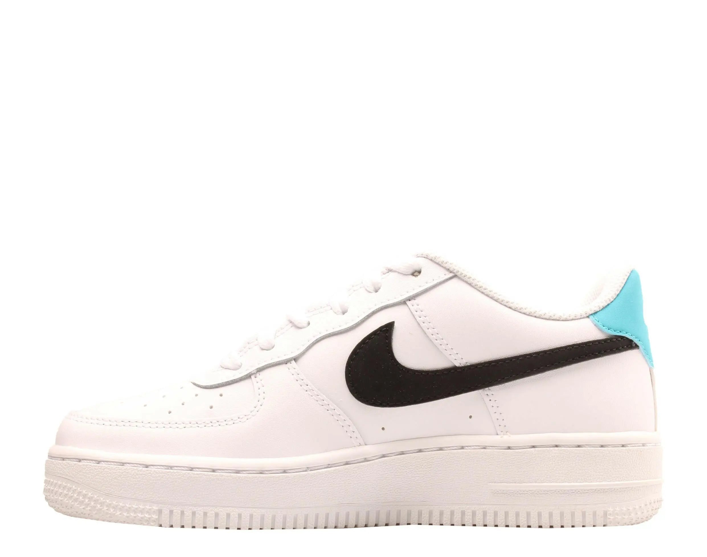 Nike Air Force 1 WW Big Kids Basketball Shoes White/Black-Blue Fury