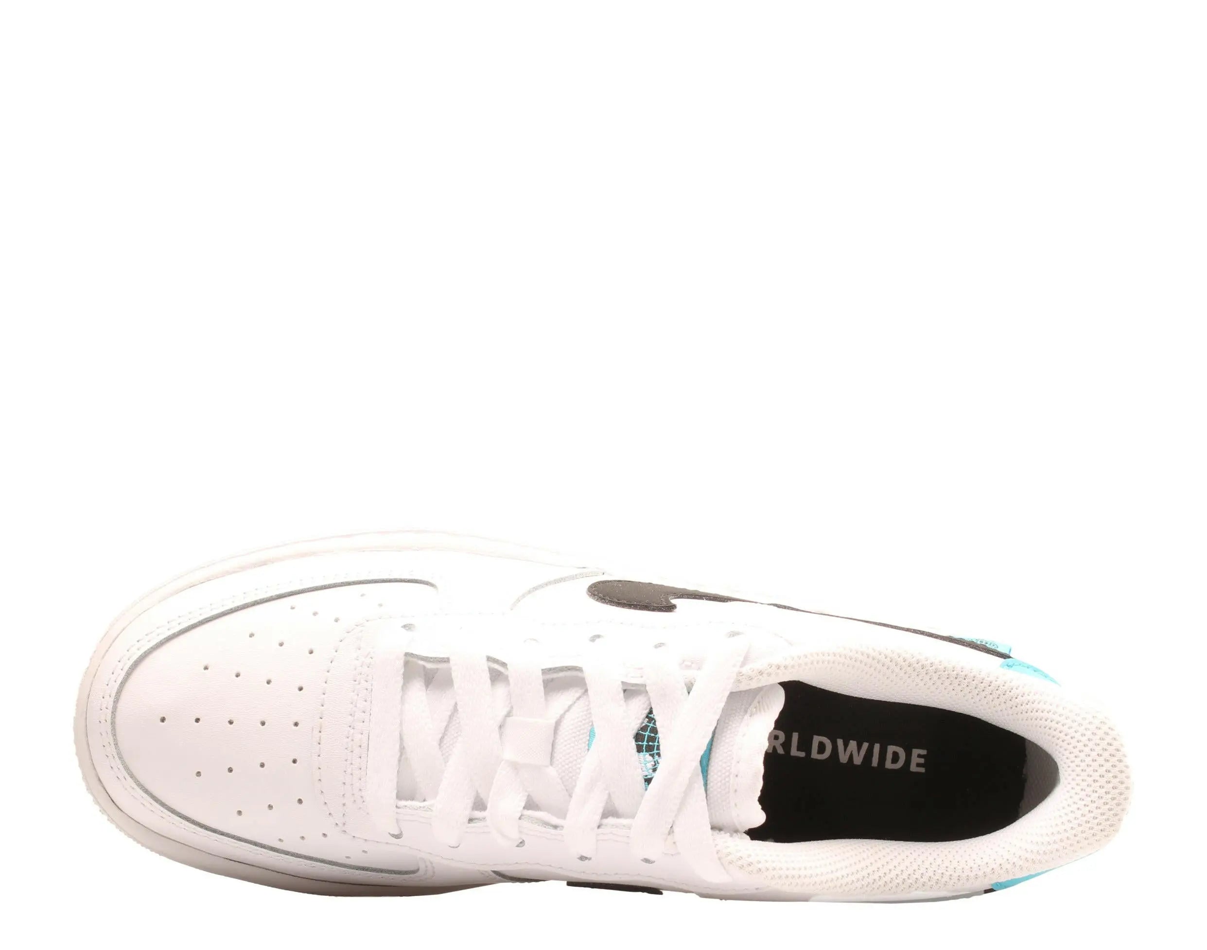 Nike Air Force 1 WW Big Kids Basketball Shoes White/Black-Blue Fury
