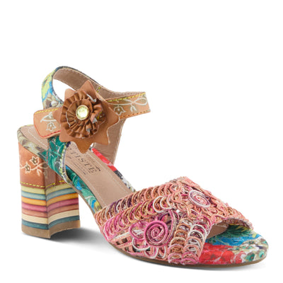 L'Artiste L'ARTISTE COSMOPLEZE SANDALS sandal in blue multi with handcrafted leather design