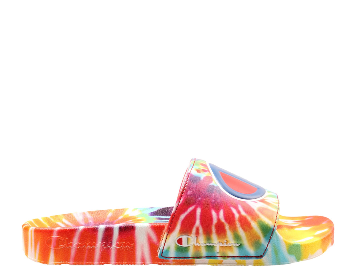 Champion Life IPO Tie Dye Rainbow Big Kids' (GS) Slides — Tie Dye Multi