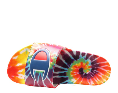 Champion Life IPO Tie Dye Rainbow Big Kids' (GS) Slides — Tie Dye Multi