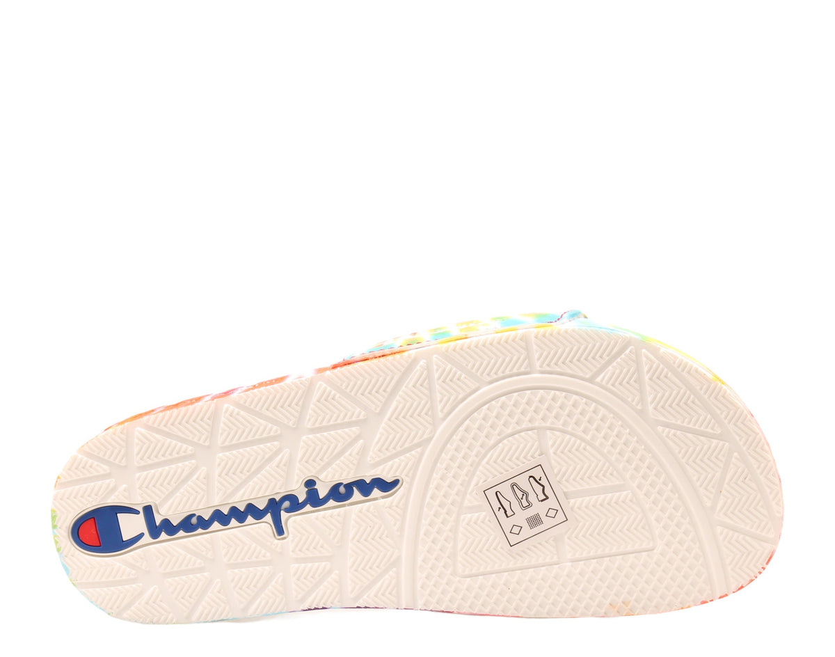 Champion Life IPO Tie Dye Rainbow Big Kids' (GS) Slides — Tie Dye Multi
