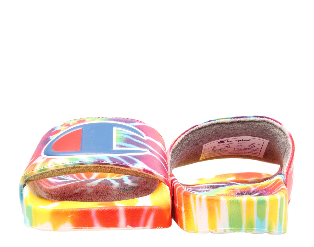 Champion Life IPO Tie Dye Rainbow Big Kids' (GS) Slides — Tie Dye Multi
