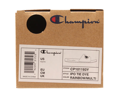 Champion Life IPO Tie Dye Rainbow Big Kids' (GS) Slides — Tie Dye Multi