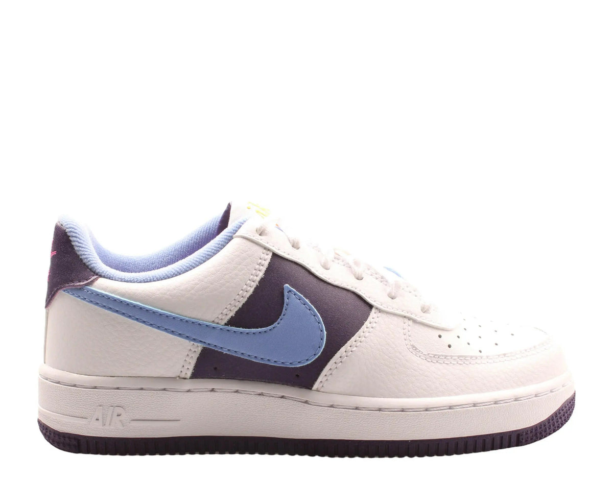 Nike Air Force 1 LV8 Big Kids Basketball Shoes White/Royal Pulse-Eggplant – product view 2