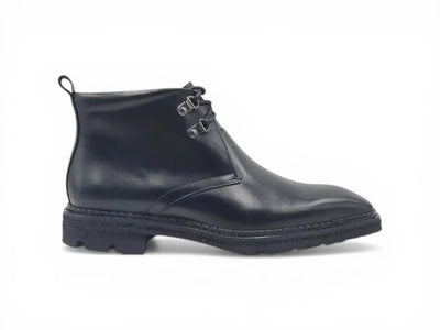 Carrucci Shoes Men's Calfskin Chukka Boot Lug Sole Winter Ready KB516 51