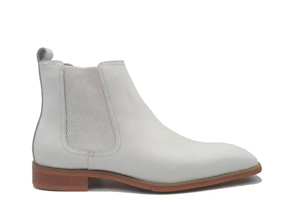 Carrucci Shoes Chelsea Boot Cushioned Footbed Calfskin Leather KB509 30 back view