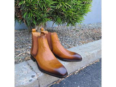 Carrucci Shoes Chelsea Boot Cushioned Footbed Calfskin Leather KB509 30 view 11