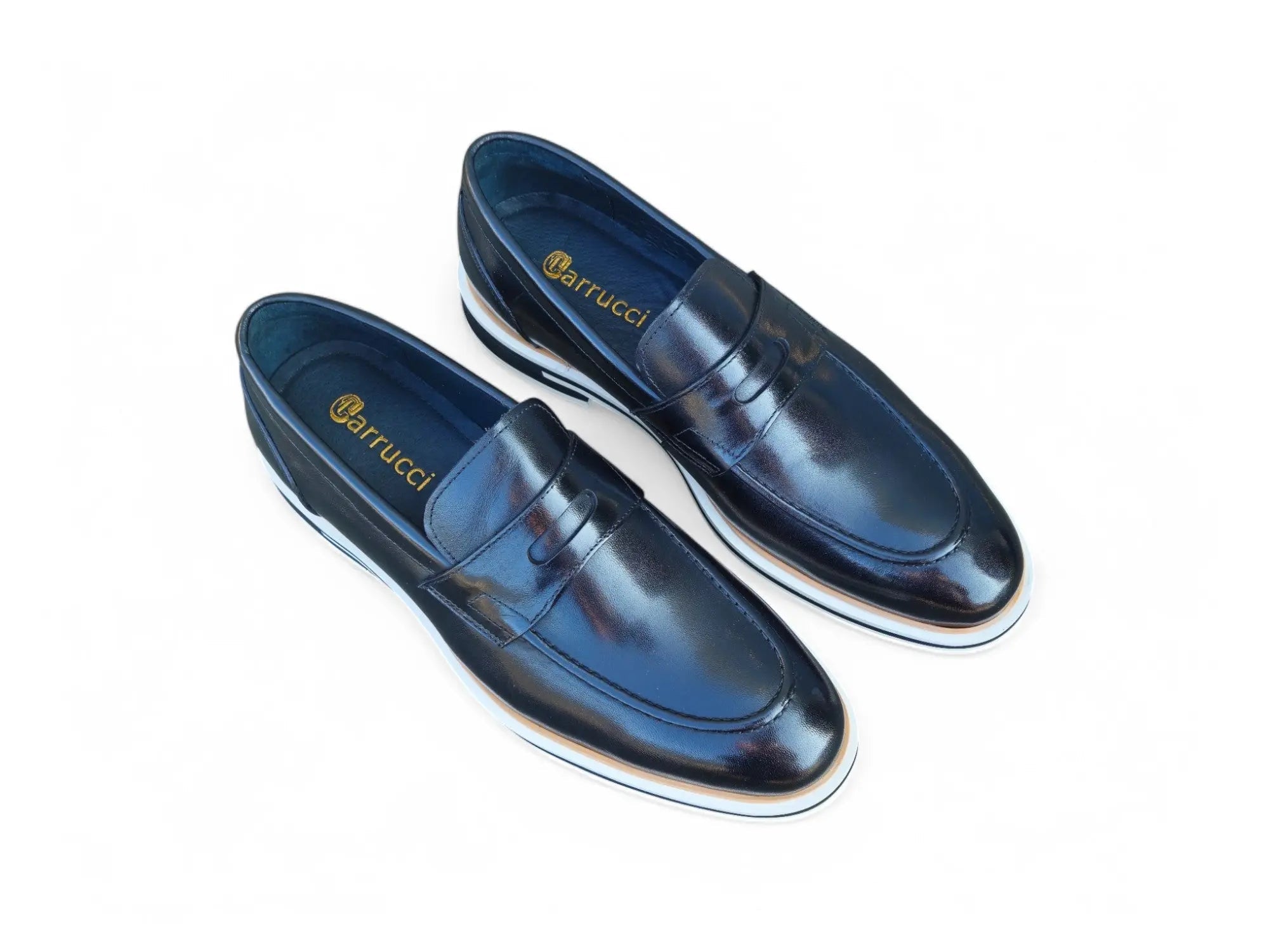 Carrucci Shoes Men's KS Footwear Penny Loafer Calfskin Leather KS519 04