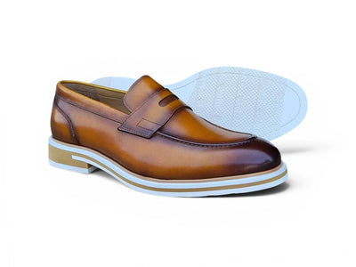 Carrucci Shoes Men's KS Footwear Penny Loafer Calfskin Leather KS519 04