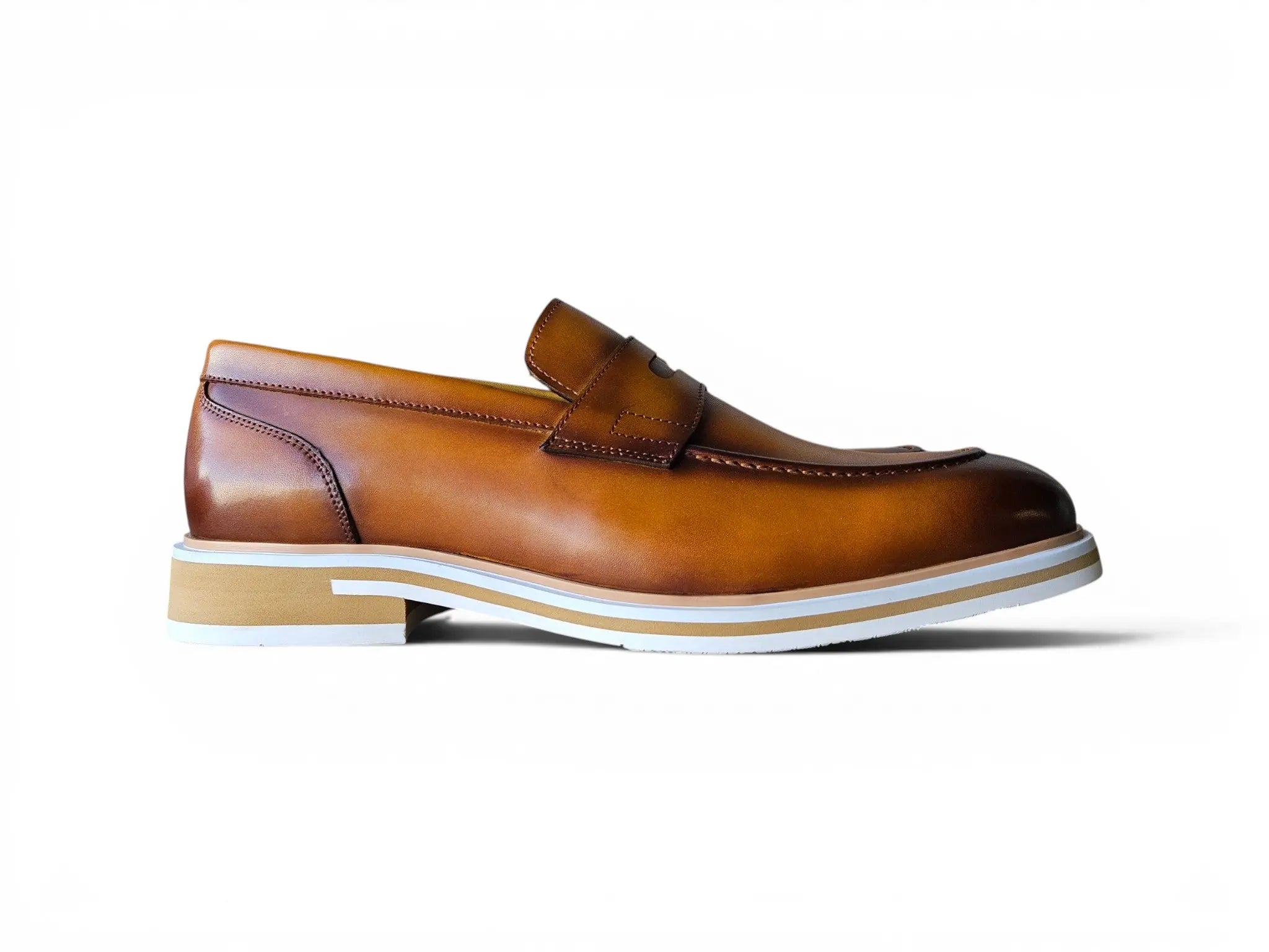 Carrucci Shoes Men's KS Footwear Penny Loafer Calfskin Leather KS519 04
