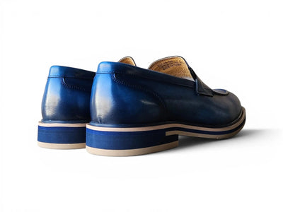 Carrucci Shoes Men's KS Footwear Penny Loafer Calfskin Leather KS519 04