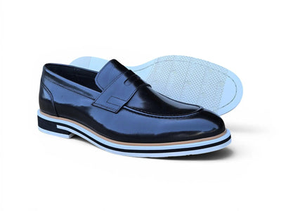Carrucci Shoes Men's KS Footwear Penny Loafer Calfskin Leather KS519 04