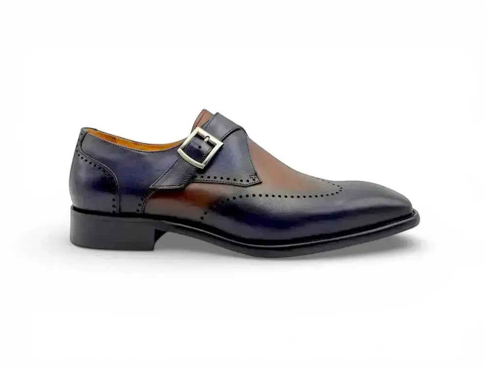 Carrucci Shoes Single Classic Monk Loafer Calfskin KS509 42T KS509 42 detail view