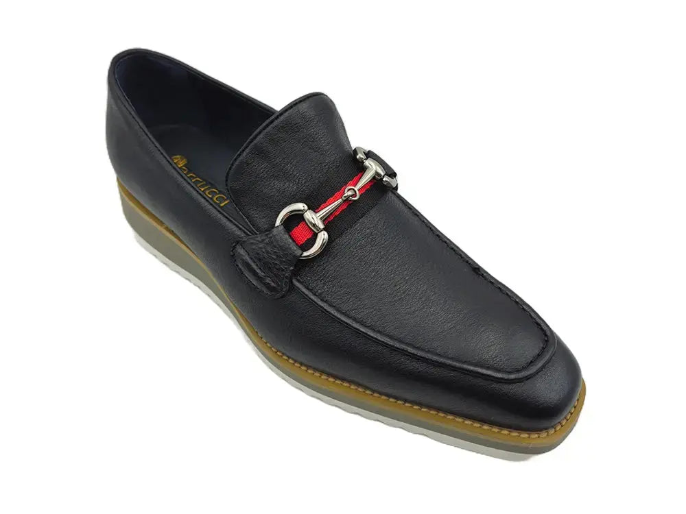 Carrucci Shoes Calfskin Leather Slip On Horsebit Buckle Loafer KS515 07R view 8
