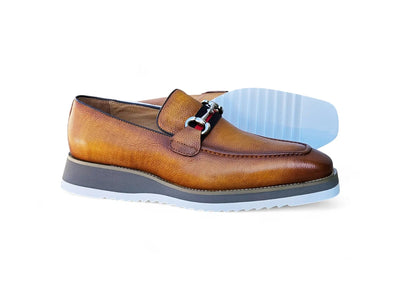 Carrucci Shoes Calfskin Leather Slip On Horsebit Buckle Loafer KS515 07R view 18