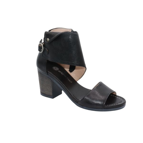 Eric Michael Callie Women’s Block Heel Leather Sandal