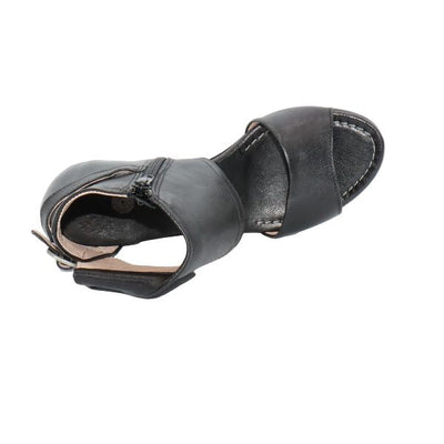 Eric Michael Callie Women’s Block Heel Leather Sandal