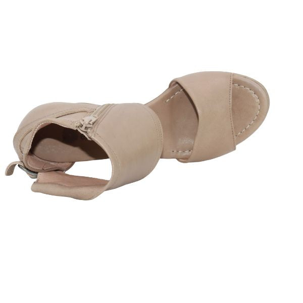 Eric Michael Callie Women’s Block Heel Leather Sandal