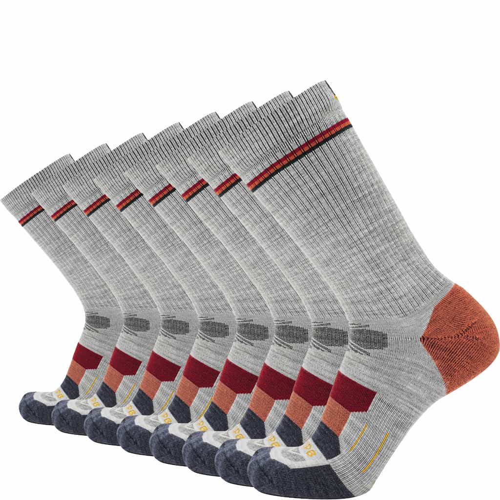 8 Pairs Campfire   Hike Crew Lightweight Merino Wool Sock