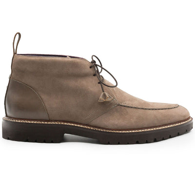 Zelli Italia Men's 46-605-TPE CAMPO HIGH Italian Sueded Goatskin Chukka Boot, Taupe
