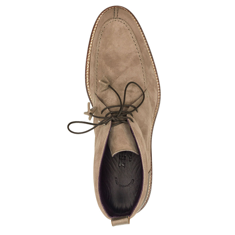 Zelli Italia Men's 46-605-TPE CAMPO HIGH Italian Sueded Goatskin Chukka Boot, Taupe