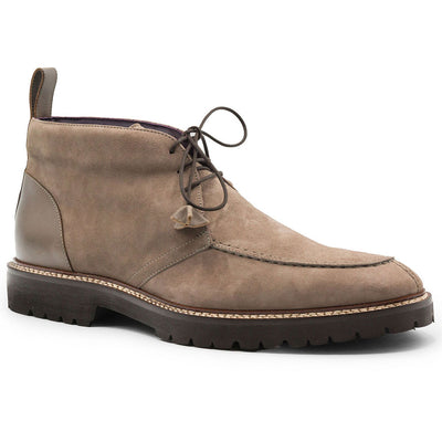 Zelli Italia Men's 46-605-TPE CAMPO HIGH Italian Sueded Goatskin Chukka Boot, Taupe